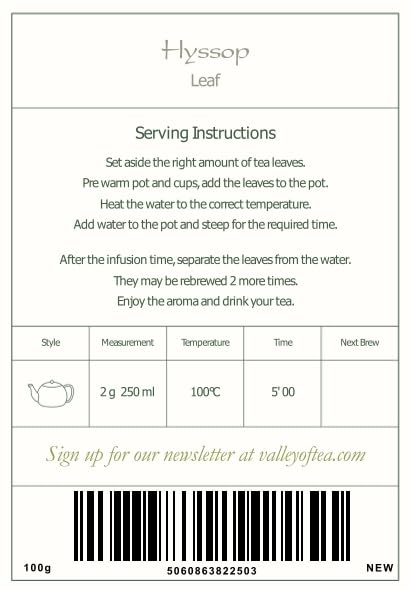 Hysop Leaf Organic Herbal Tea - Perfect For Elevating Dishes - Hyssop Organic Hyssops Hyssop Herb Dried Hyssop Herb Tea Organic Hyssop Herb Hisop Herb