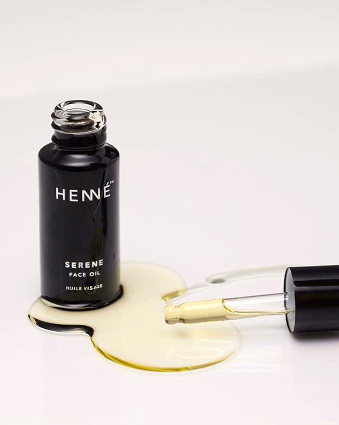 Henné Organics Serene Face Oil - Balancing & Non-comedogenic for Sensitive Skin - Vegan (Travel size, 0.35 fl oz)