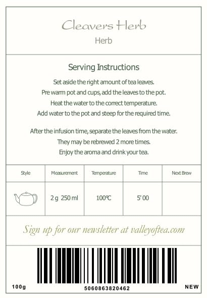 Cleavers Herb Tea Galium Aparine -