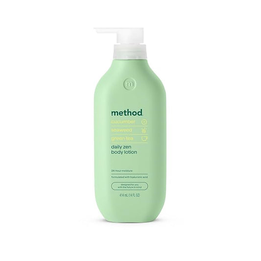 Method Body Lotion, Daily Zen, Cucumber, Seaweed + Green Tea notes, 24 Hours of Moisture, 14 oz