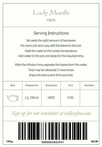 Lady Mantle Organic Herbal Tea - Lady's Alchemilla Vulgaris Herb - Lady's Mantle Herb Ladys Mantle Ladies Mantle Tea Ladies Mantle Herb Lady's Mantle Tea Lady s Mantle Dried Ladys Mantle