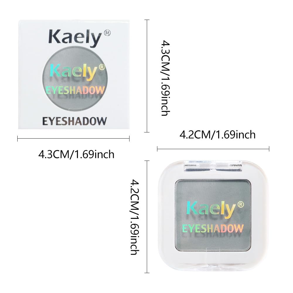 evpct Matte Grey Eyeshadow Singles, Smoky Gray Grey Dusty blue Cream Single Matte Eye Shadow Palette Makeup for Older Women, High Pigment Waterproof Monochrome Mini Eyeshadow Palette, sombra de ojos
