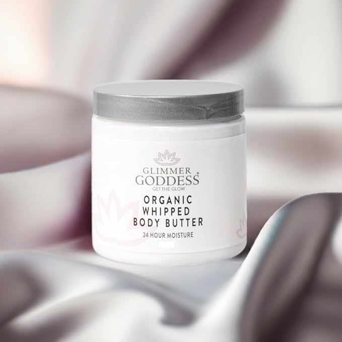 GLIMMER GODDESS Organic Body Butter - 8oz (Salted Caramel)