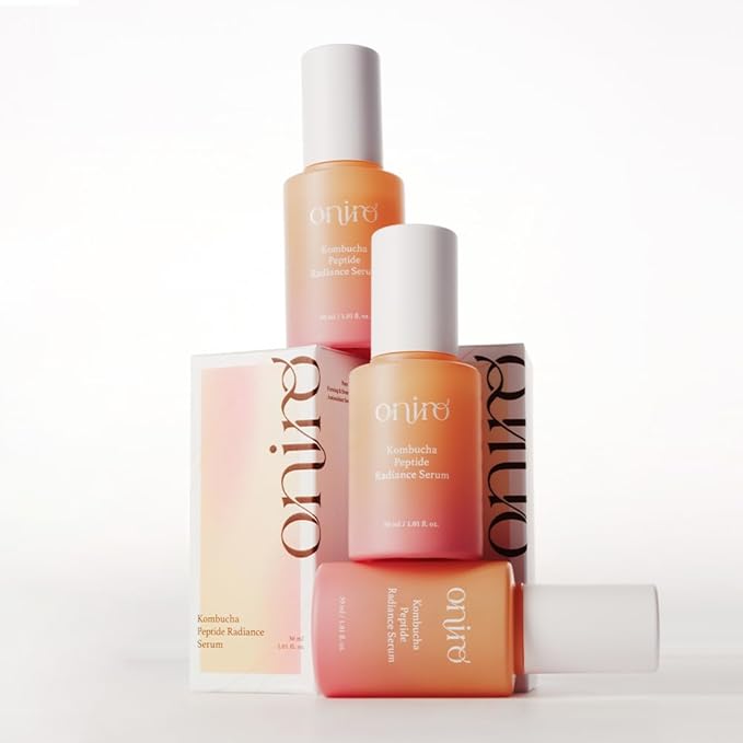 Oniro Kombucha Peptide Radiance Serum | Glycine Soja (Soybean) Peptide, Collagen Extract, Panthenol | Serum for a firm glow that won't crumble | Korean Skin Care | 1.01 Fl Oz