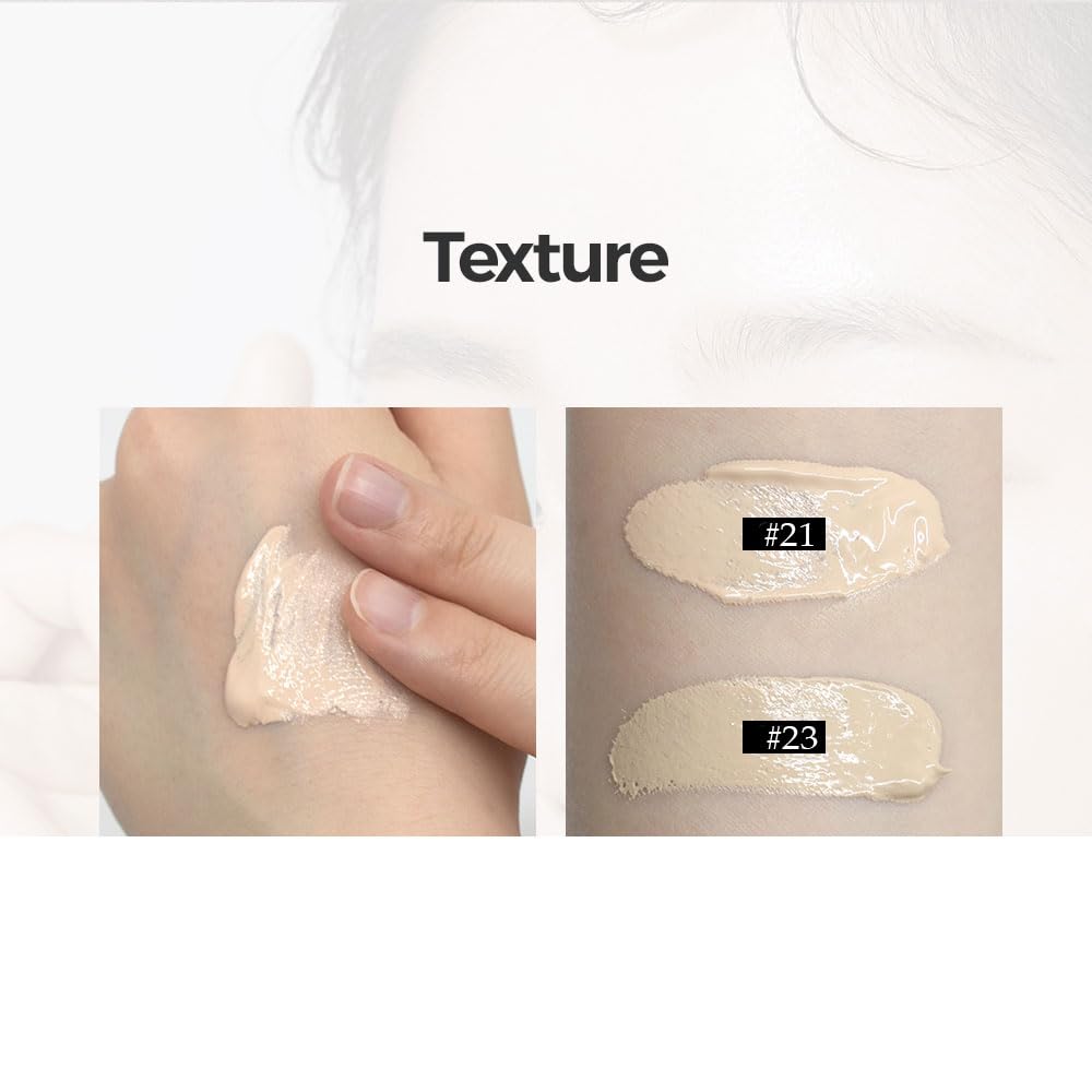 PS.PRETTYSKIN Collagen foundation for women, Long-Lasting Perfect Cover UV protection SPF15, Korean makeup with Titanium Dioxide 100ml/3.38fl.oz. (#23)