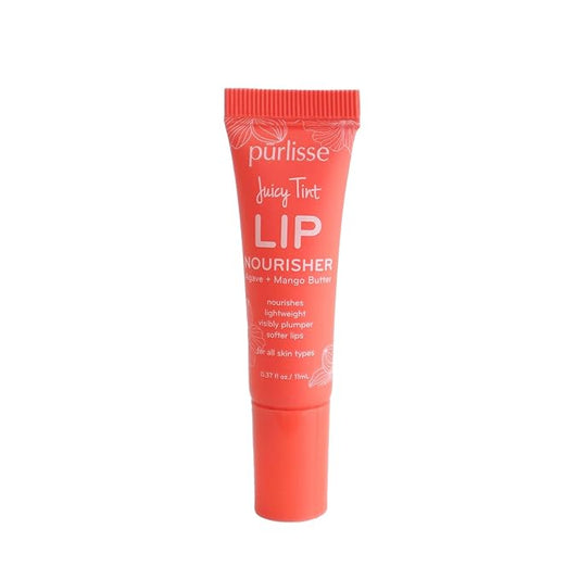 pürlisse Juicy Tint Moisturizing Tinted Lip Balm for Women - Hydrating Lip Treatment for Dry Cracked Lips - Enriched with Shea Butter & Jojoba Oil for Plumper Soft Lips - Sunset Shine (.38 oz)