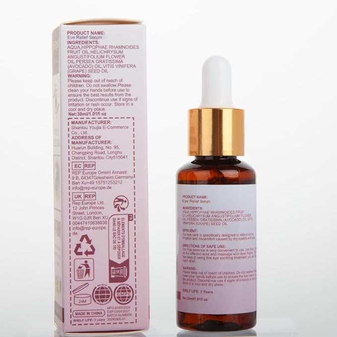 Chalazion Eye Treatment For Blepharitis, 2 PCS Moisturize Eyelids Serum and Chalazion Remover, Gentle Under Eye Relief Serum For Dark Circles, Eye Bags, Puffiness.