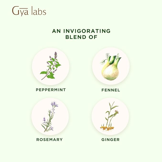 Gya Labs Digestion Relief Essential Oil Blend - 100% Pure Natural, Fresh & Herbaceous Scent (0.34 Fl Oz)