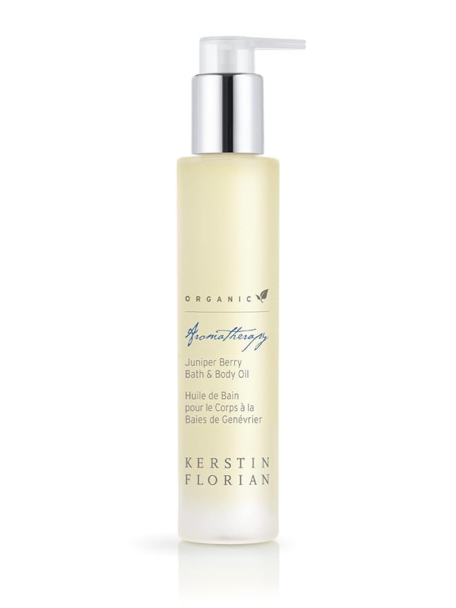 Kerstin Florian Organic Juniper Berry Body Oil | Nutrient Rich Moisturizer with Vitamin E | Coconut and Jojoba Oil | Natural Essential Oils for Massage and to Relax Muscles (3.4 fl oz)
