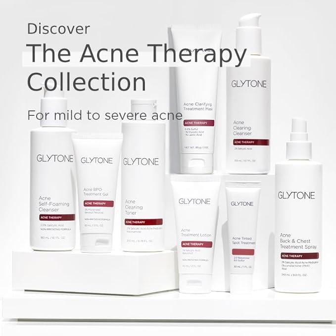 Glytone Acne Treatment Mask for Face with Sulfur & Glycolic Acid Face Mask, Acne Spot Treatment, Acne Skin Care Face Mask, 3oz