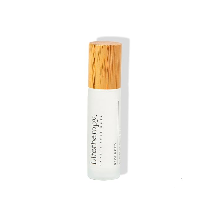 Lifetherapy Pulse Point Oil Roll-on– Grounded | Alcohol free | Long lasting | Perfume | Clean, Skin-Loving Formula | Vegan & Gluten Free | Thoughtfully Crafted Fragrance for Self-Care 0.34oz./10ml