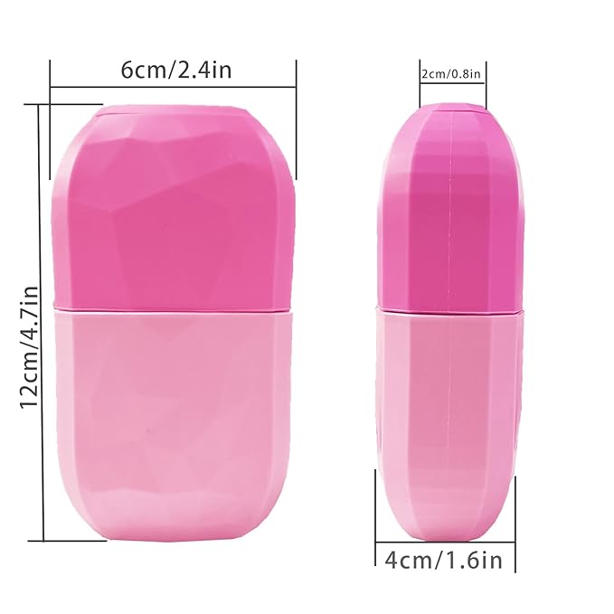 Ice Roller for Face, Facial Massage Tools, Reusable Cube Mold, for Eyes and Neck to Brighten Skin & Enhance Glow / Tighten & Tone Skin & De-Puff The Eye Area