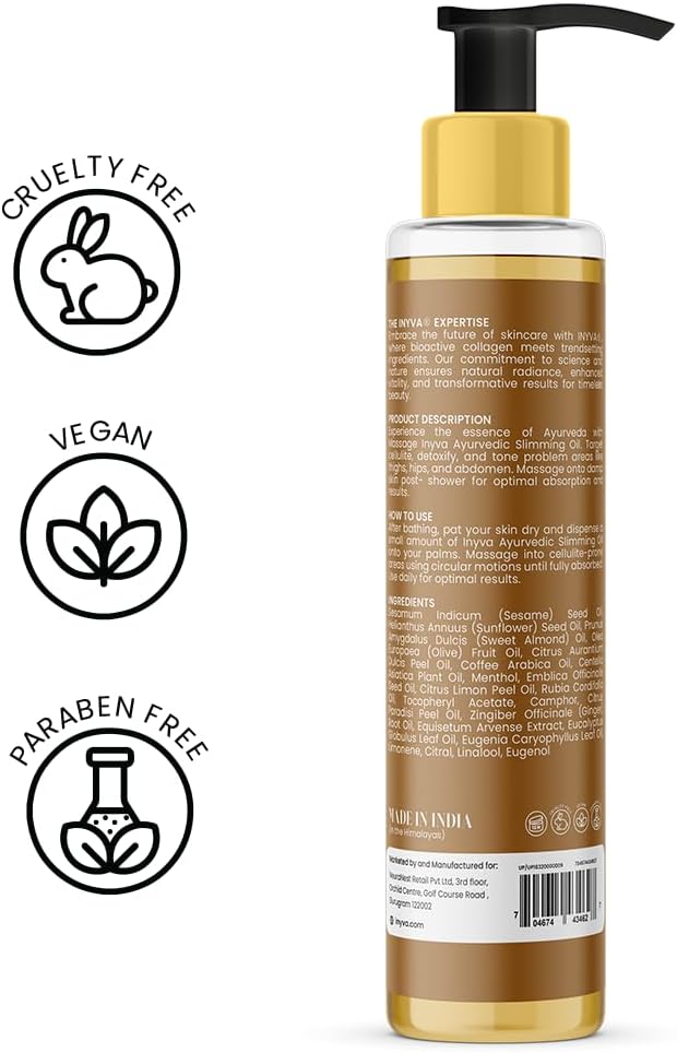 ContourSculpt Anti-Cellulite Slimming Massage Oil | with Natural Omega 3, 6 & Vitamin E | Hydrating & Nourishing | for All Skin Types - 6.7 Oz