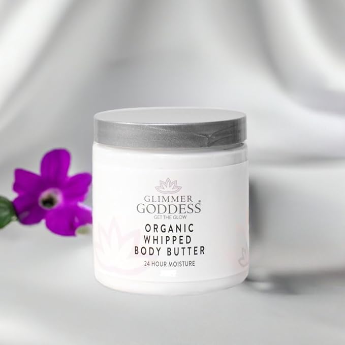 GLIMMER GODDESS Organic Body Butter - 8oz (Salted Caramel)