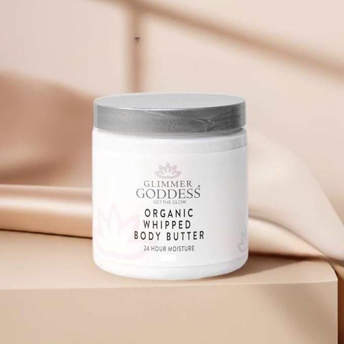 GLIMMER GODDESS Organic Body Butter - 8oz (Salted Caramel)
