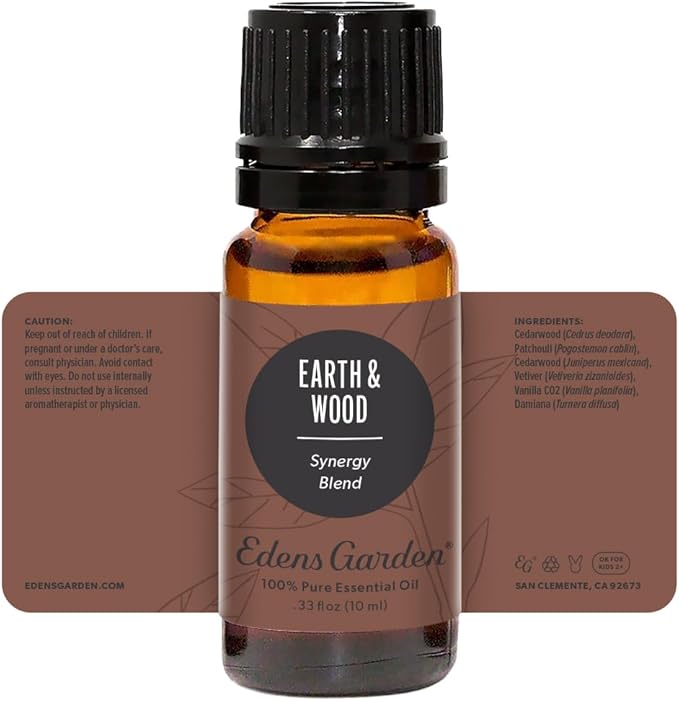 Edens Garden Earth & Wood Essential Oil Blend- 100% Pure Premium Grade, Undiluted, Natural, Therapeutic, Aromatherapy, The Best for Diffusing, Skin, Hair, Candle 10 ml (.33 fl oz)