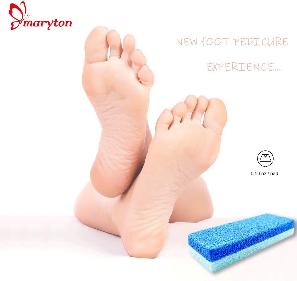 Maryton Foot Pumice Stone for Feet Hard Skin Callus Remover and Scrubber (Pack of 4) (Blue)