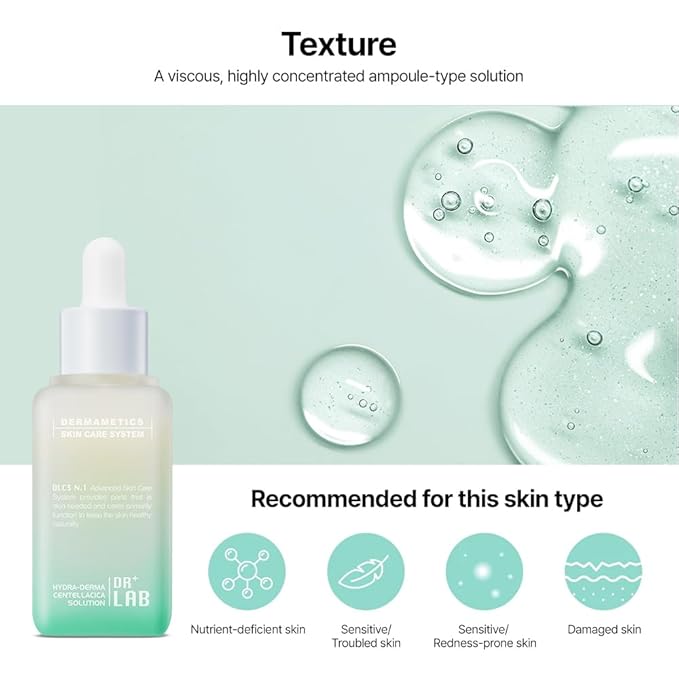 Hydra-Derma Centellacica Solution 1.69 fl oz /50ml Skin Barrier Strengthening Repair Serum Glowing Hydrating Korean Skincare