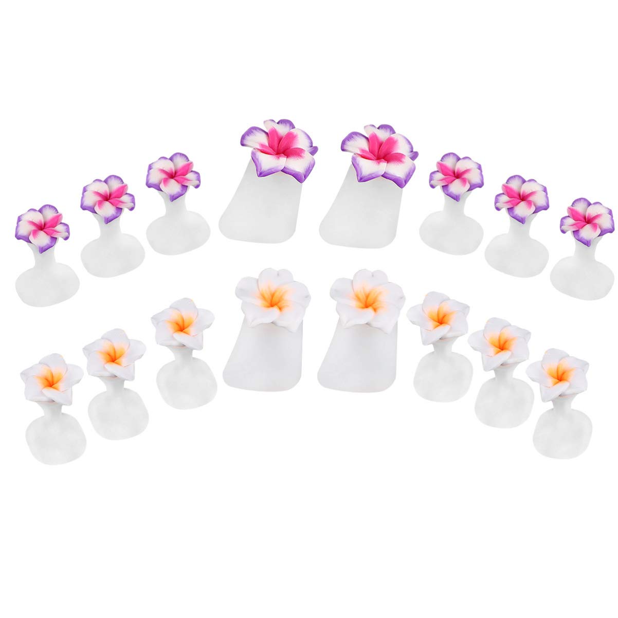 Beaupretty 16 Pieces Manicure Separator Silicone Flower Shape Spacers Divider Reusable Toenail Stretchers Cushions for Women Men