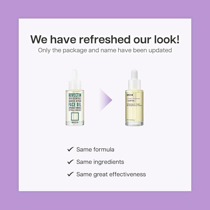 ROVECTIN Barrier Repair Face Oil - Neroli Oil, Antioxidant Anti-Aging Facial Oil | Fast Absorbing, Non-Greasy, Natural Glow for Dry and Sensitive Skin | Vegan, Korean Skincare (1 fl oz)