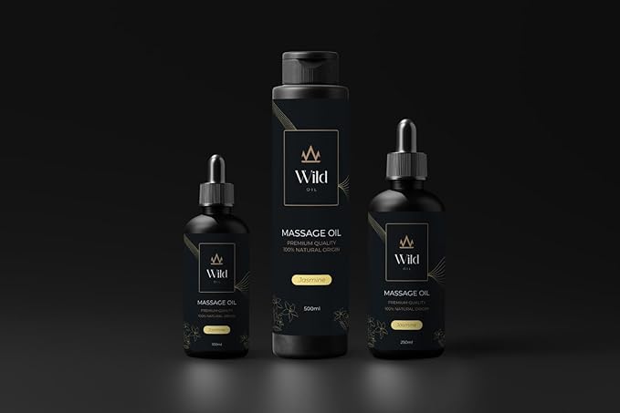 Atomic Rose Luxurious Massage Oil Mineral, Grape Seed, Jojoba & Lavender Skin Moisturization Hair Nourishment Hydration, Elasticity, Vegan & Natural (100ml)