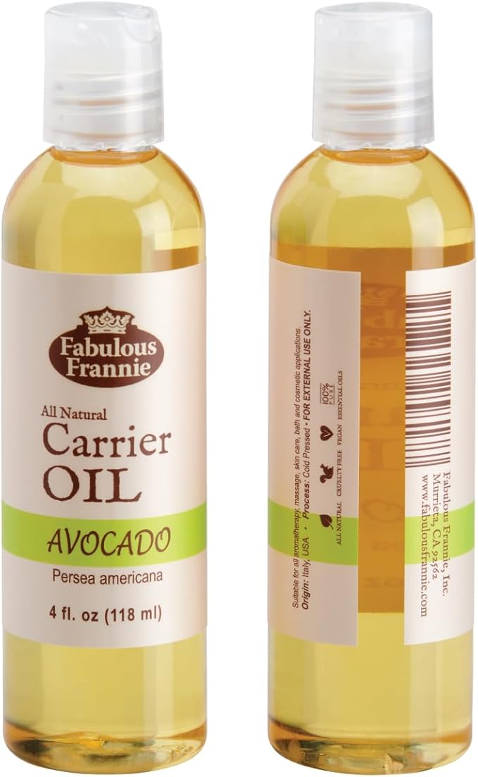 Fabulous Frannie Avocado Carrier Oil Base Oil for Essential Oil or Massage 4oz (Pack of 1)