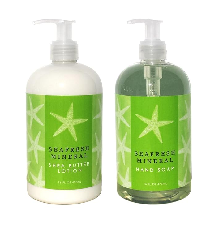 Greenwich Bay Hand & Body Lotion and Hand Soap Duo Set Enriched With Shea Butter 16 oz ea. (Seafresh Mineral)