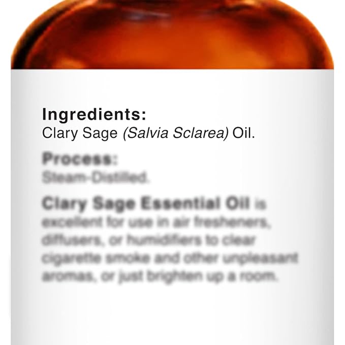 MAJESTIC PURE Clary Sage Essential Oil, Premium Grade, Pure and Natural, for Aromatherapy, Massage, Topical & Household Uses, 1 fl oz