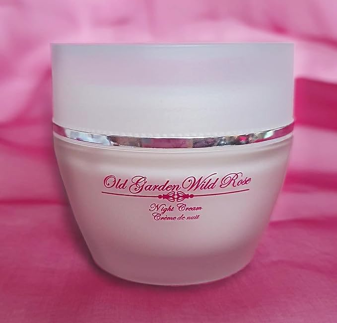 ECOCERT Certified Old Garden Wild Rose Moisturizing Night Cream for All Skin Types - 50ml | 99% Natural Ingredients for Reducing Fine Lines, Dullness, Loss of Firmness