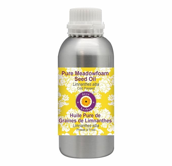 Deve Herbes Pure Meadowfoam Seed Oil (Limnanthes alba) Cold Pressed 630ml (21 oz)