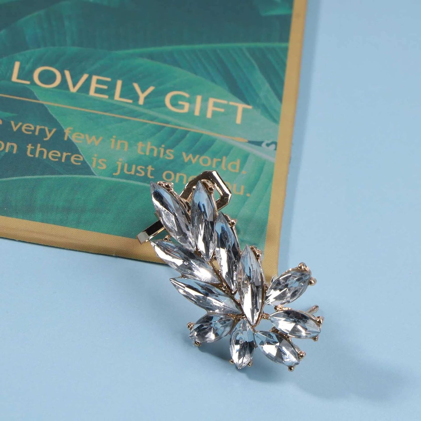 Boho Crystal Ear Climber Earrings Gold Crystal Studs Earrings Punk Rhinestone Ear Crawler Earrings CZ Ear Cuff Climbing Earrings Bridal Earrings Jewelry for Women and Girls