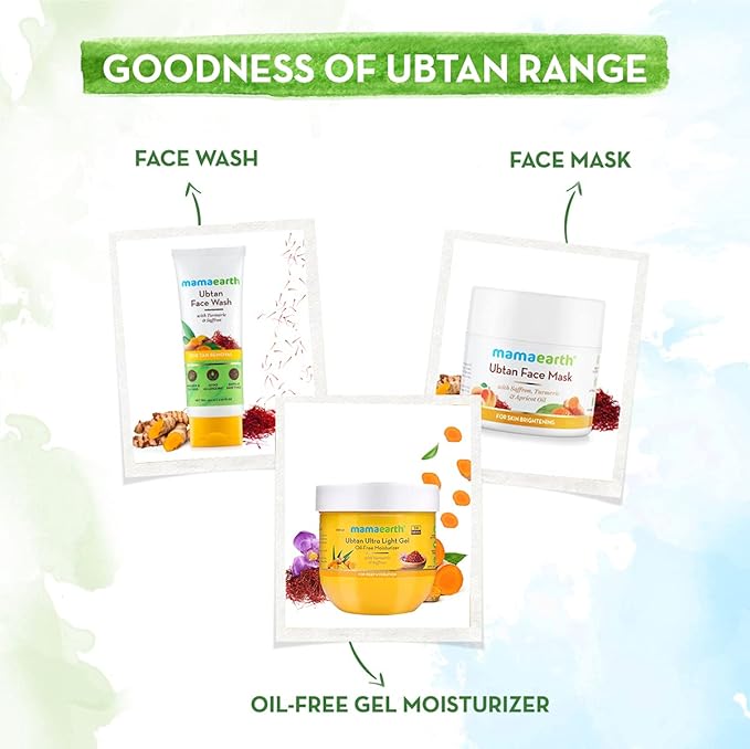 MAMAEARTH Ubtan Night Cream with Saffron & Turmeric | Revives Dull, Damaged Skin & Restores Natural Glow | Overnight Restorative & Non-Greasy Formula | 1.76 Oz/50g