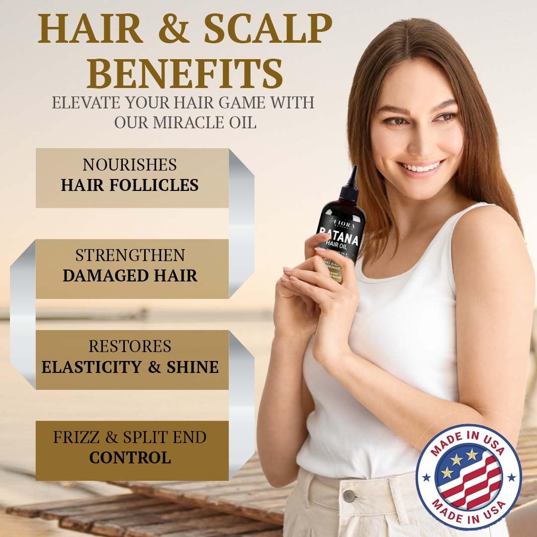 Batana Rosemary Oil For Hair Growth - Dr Sebi Organic Hair Growth Oil For Thickening, Deep Conditioning & Scalp Stimulation, Honduras Pure Dr Truth Blend for Men & Women, 4 oz