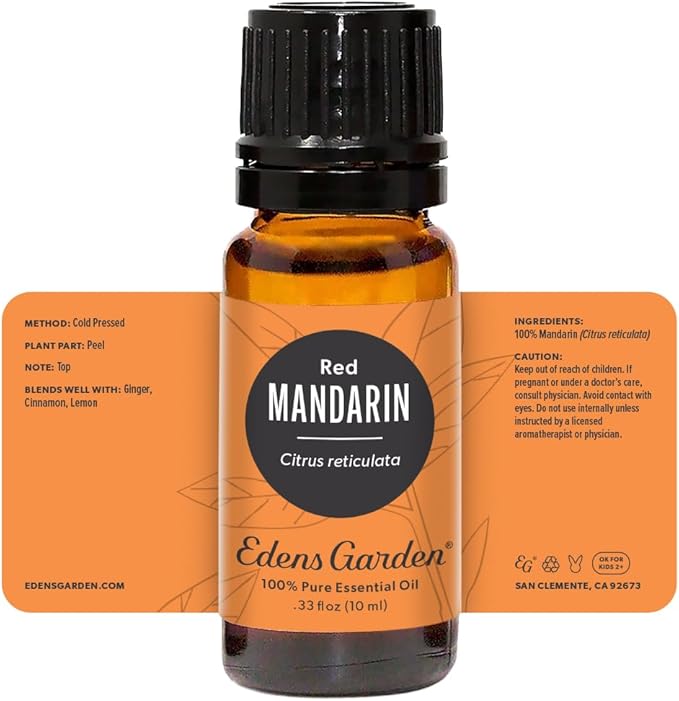 Edens Garden Mandarin-Red Essential Oil- 100% Pure Premium Grade, Undiluted, Natural, Therapeutic, Aromatherapy, The Best for Diffuser, Skin, Candle, Humidifiers 10 ml (.33 fl oz)