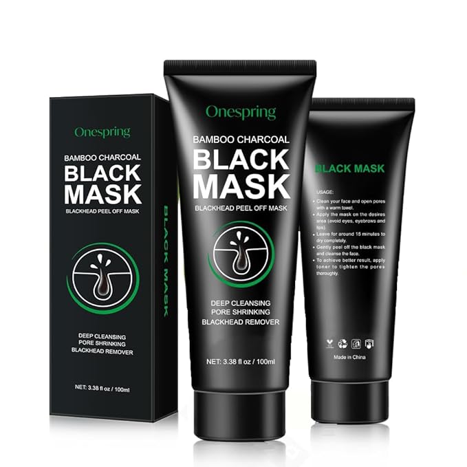 Blackhead Remover Mask, Purifying Charcoal Face Mask for Deep Cleansing Blackheads, Dirt, Pores, Excess Oil, Peel Off Black Mask for Men and Women (3.38 fl. oz)