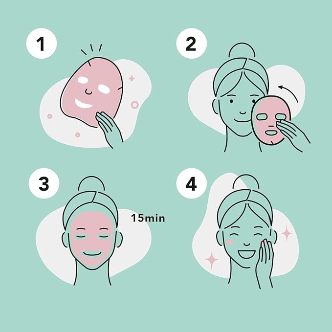 celavi Essence Facial Face Mask Paper Sheet Korea Skin Care Moisturizing 6 packs for each 6 flavors (New) K-Beauty Skincare 36 masks in a pack Made in Korea