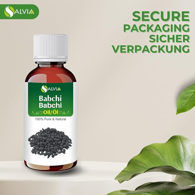 Salvia Babchi Oil (Psoralea Corylifolia) Pure & Natural Undiluted Uncut Cold Pressed Carrier Oil | Use for Aromatherapy | Therapeutic Grade (0.50 Fl Oz (Pack of 1))