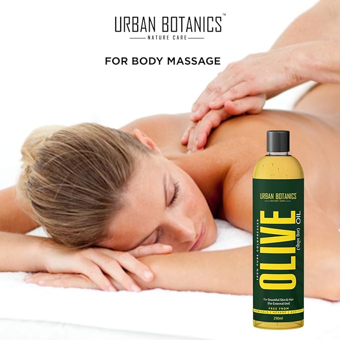 UrbanBotanics® Pure Cold Pressed Olive Oil For Hair and Skin, 250ml