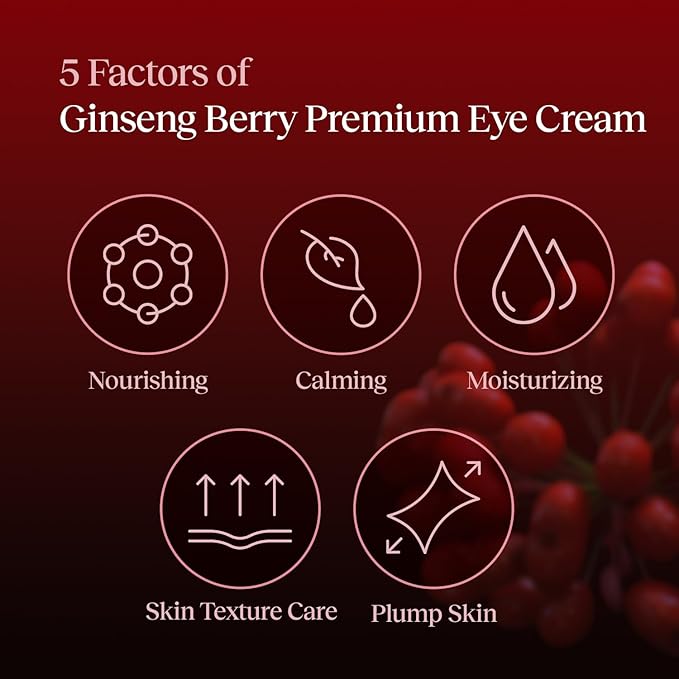 Ginseng Berry Premium Moisturizing Eye Cream with Ginseng Berry Fermentation Filtrate (Eye Cream 1.01 fl.oz)