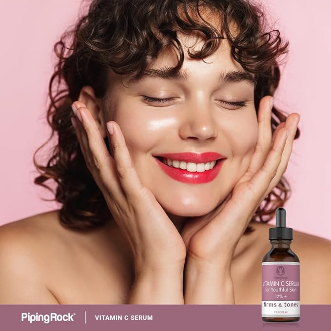 Piping Rock Vitamin C Face Serum | 2 fl oz | Firming and Toning for Skin | Paraben and SLS Free