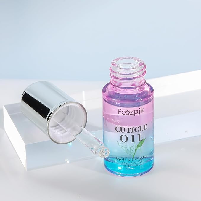 Revitalizing Cuticle Oil, 2PCS Cuticle Oil for Nails, Green Tea & Ocean Scent, Moisturizes Strengthener Oil Dry Nail Treatment Repair Cuticles, With Vitamin E Nail and Cuticle Oil 1.4 Fl Oz