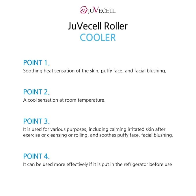 JUVECELL Ice Roller for Puffiness, Face & Eyes Cooler Facial Roller to Press Serums, Cream and Oil Into Skin, Massager Skin Care Tool, Eye Massager and Neck Roller