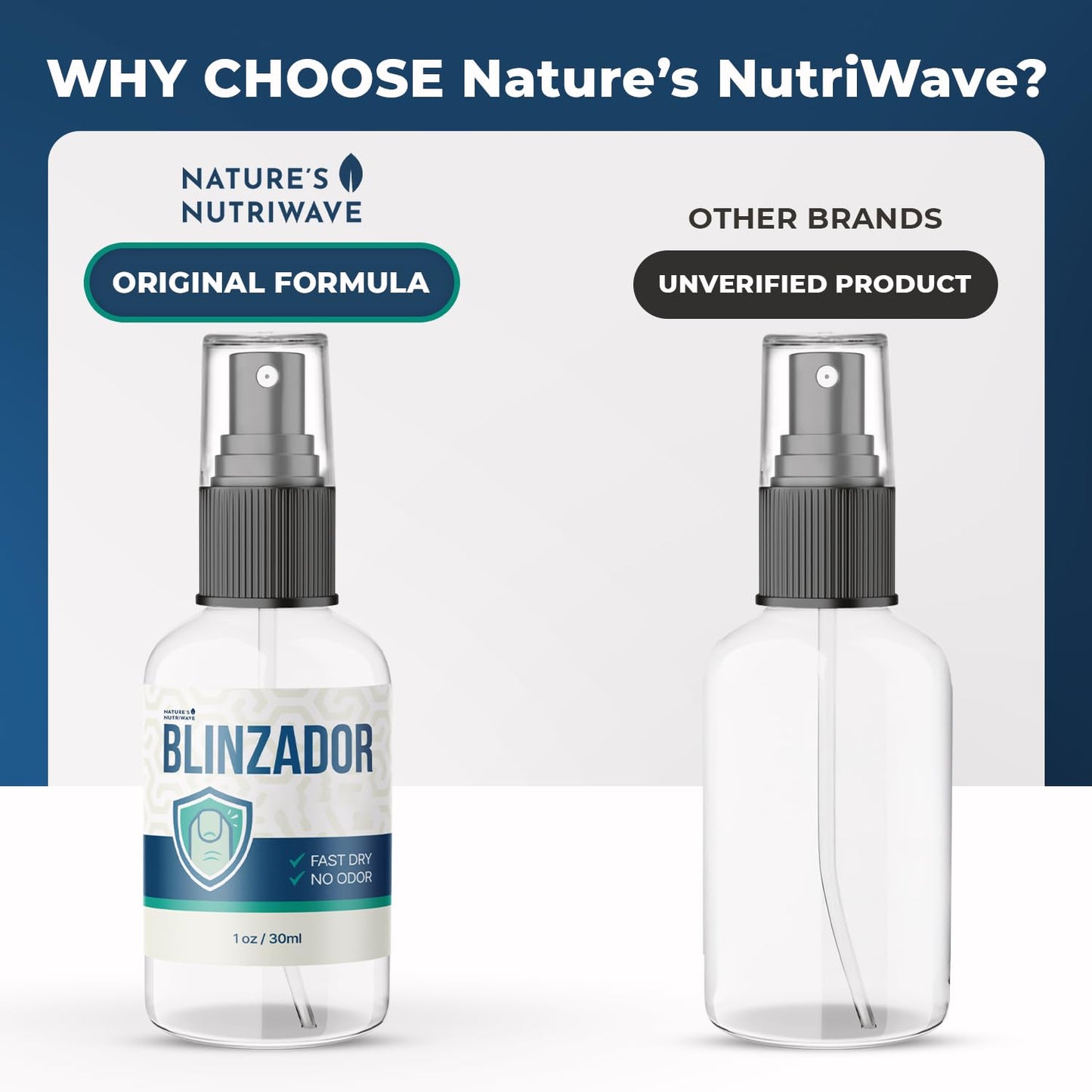 Blinzador – Natural Spray for Foot & Nail with Plant-Based Ingredients – Fast-Drying, Odorless, Easy-to-Use | 1oz (30ml), 3 Month Supply