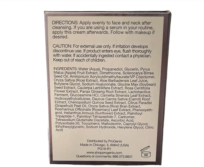 Hydra-Lift Collagen + Hyaluronic Acid Face Cream Firming Skin Care Moisturizer Infused Peptides & Green Tea - Rehydrates & Plumps Fine Lines + Wrinkles For Visibly Lifted Contours, 1Oz
