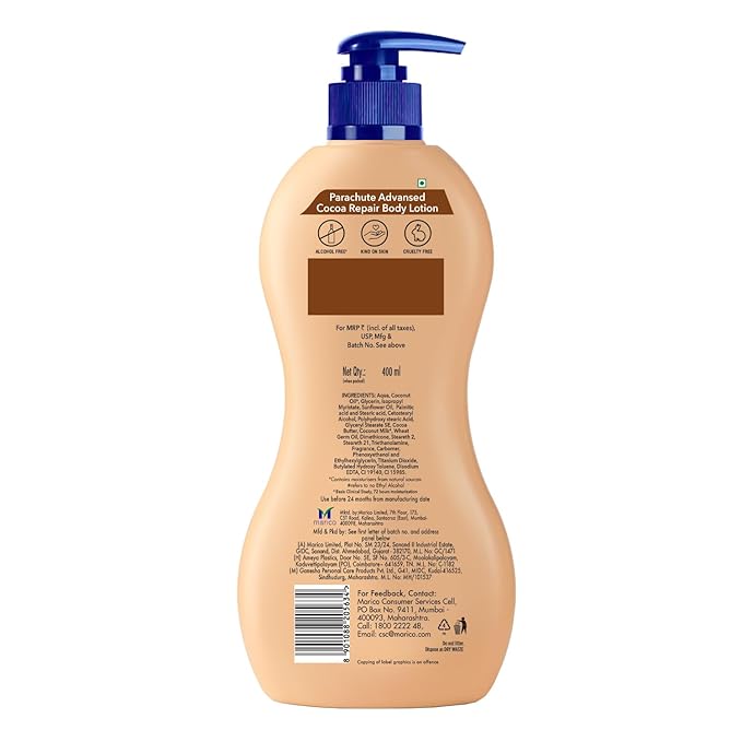 Parachute Advansed Cocoa Repair Body Lotion, Intense Moisture, 400ml