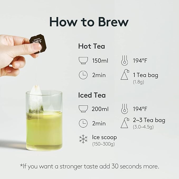 OSULLOC Canola & Apricot Tea (Aromatic Canola flower & Apricot), Premium Blended Tea from Jeju, Tea Bag Series 20 count