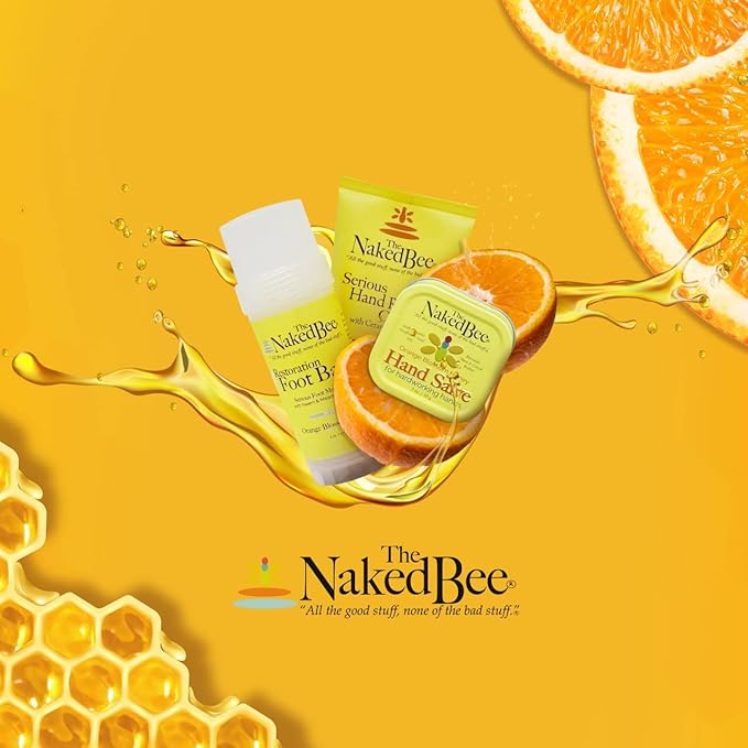 The Naked Bee Orange Blossom Honey Collection, Hand and Body Lotion 3 Piece Gift Set
