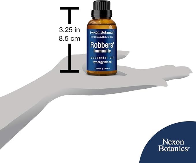 Robbers' Immunity Essential Oil Blend 30 ml - Immune Boost Aromatherapy for Diffusers - Natural Shield Against Germs - Nexon Botanics