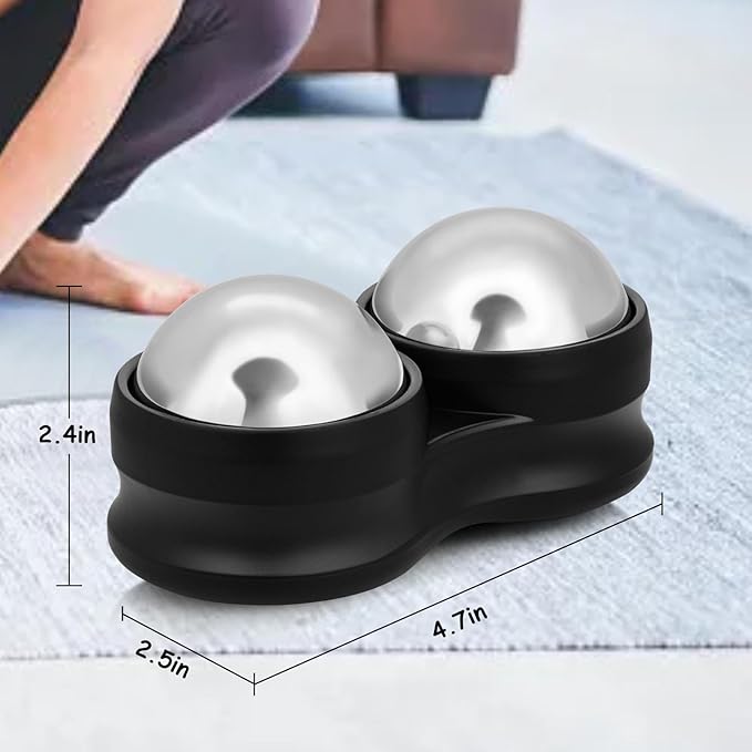 Jade Eye Mask, Facial Cooling Mask & Peanut Massage Roller Ball Cold - Double Ball Massage Tool for Reliefs Muscle Pain