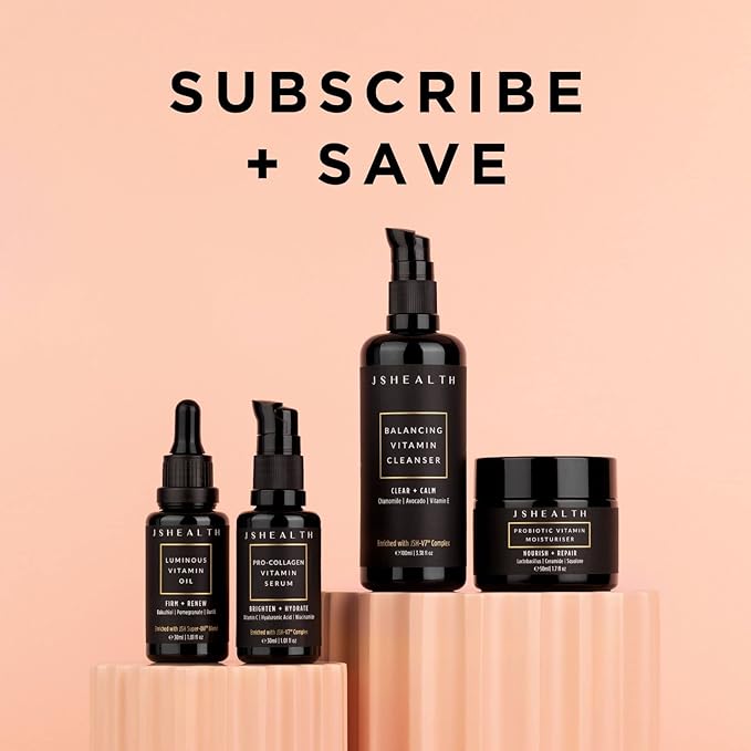 JSHealth Vitamin C Serum for Face - Brightening Hyaluronic Acid Serum - Anti Aging Vitamin C Face Serum - Hydrating Facial Serum with Niacinamide